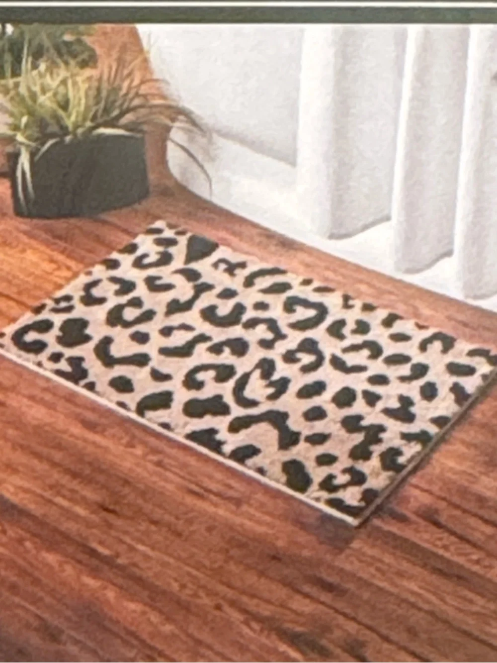 RACHEL ZOE Cheetah Animal Print Bath Rug/Mat - Non-Slip Rubber Back -21